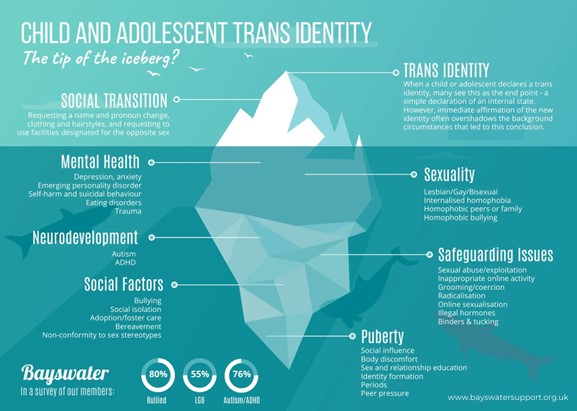child and adolescent gender trans identity iceberg
