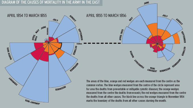 Diagram of the causes of mortality in the army in the east